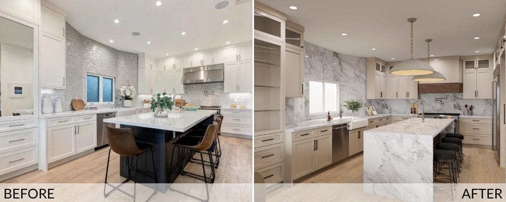 Kitchen before and after design by Decorilla