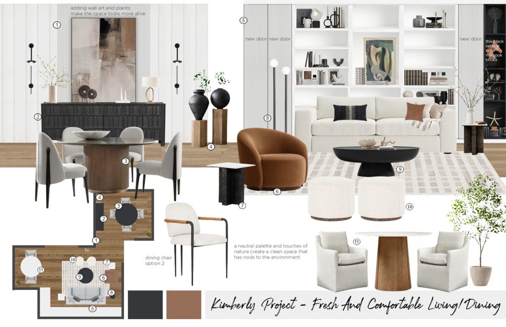 Preliminary proposal by Decorilla designer, Maya M.