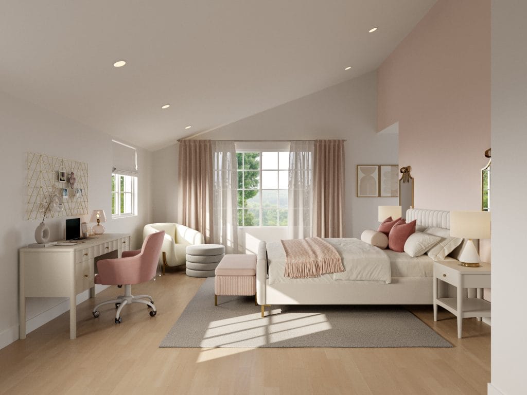 Proportions held tight in bespoke bedroom furniture, design by Decorilla