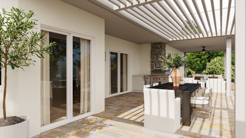 Functional clarity in bespoke patio design by Decorilla