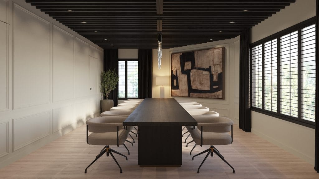 Luxury office interior design of a conference room by Decorilla