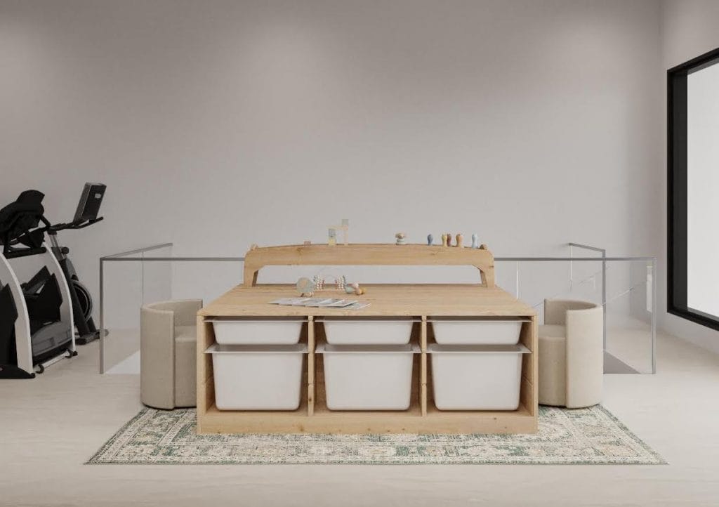 Modern neutral playroom by Decorilla