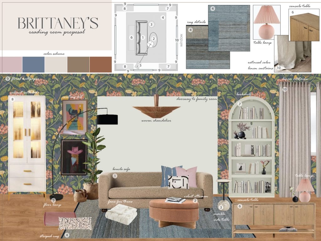 Preliminary proposal by Decorilla designer, Sharne L.