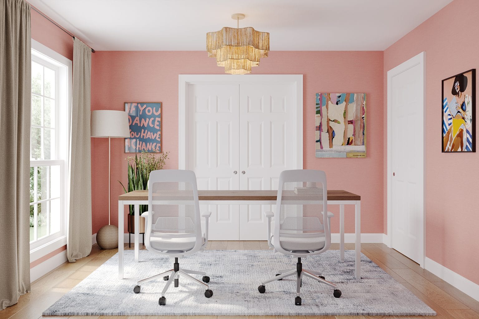 Before & After: Eclectic Reading Room and Home Office Design ...