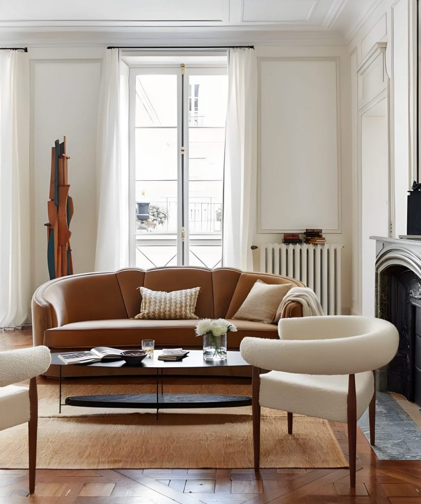 Modern classic decor in a living room by Decorilla designer, Federica P. 