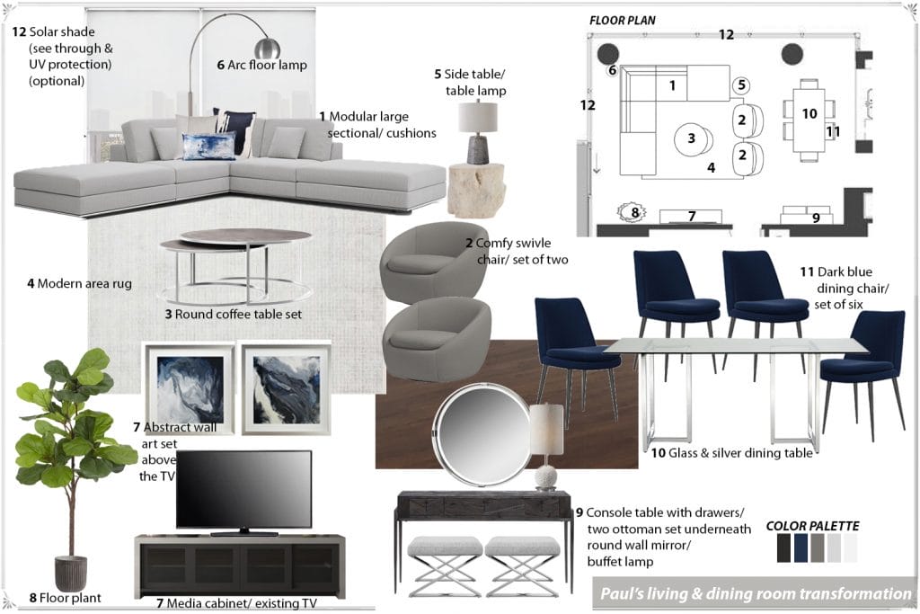 Preliminary proposal by Decorilla designer, Franzi K. 