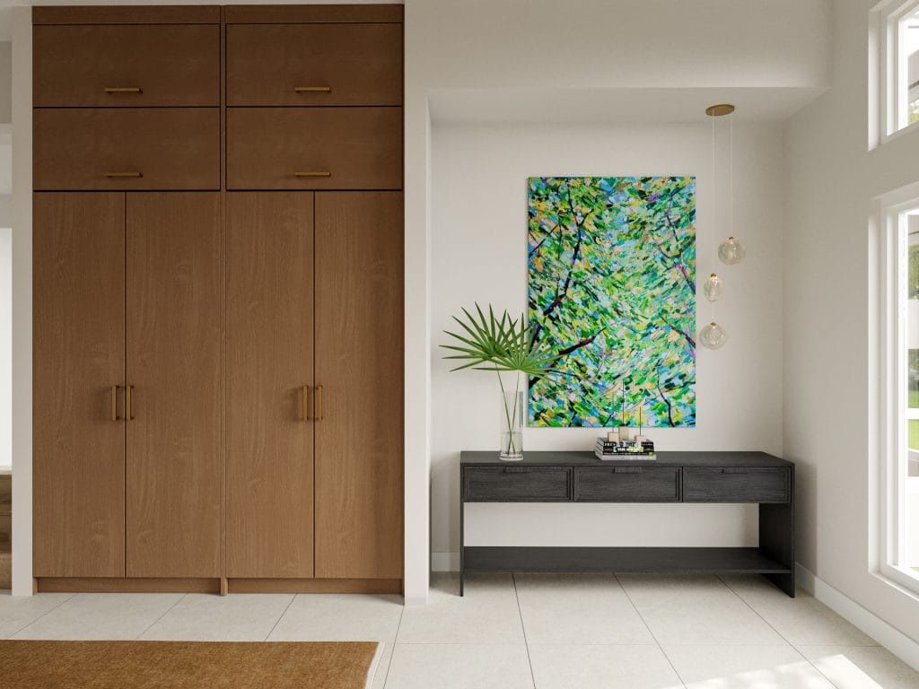 Clean lines throughout the modern minimalist house interior by Decorilla