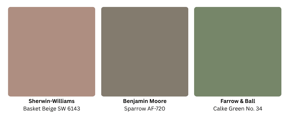 Earth-tone furniture and wall colors