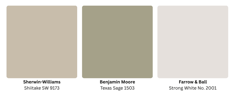 Light earthy tones