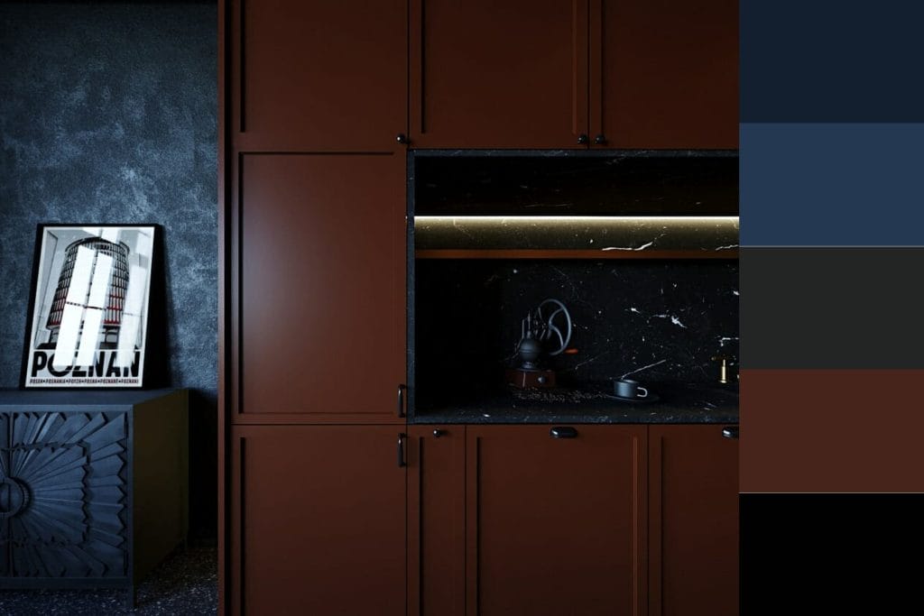 Moody natural earth-tone kitchen by Decorilla designer, Kristina B.