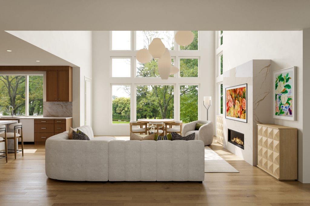Natural light enhances this modern minimalist interior by Decorilla