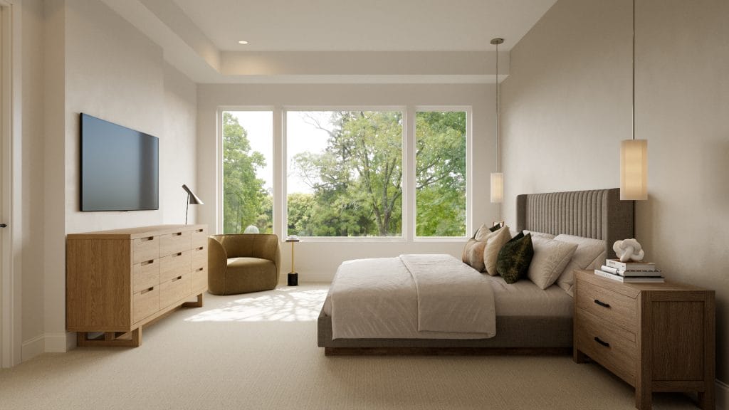 Neutral layers and sleek accents define this modern minimal interior by Decorilla
