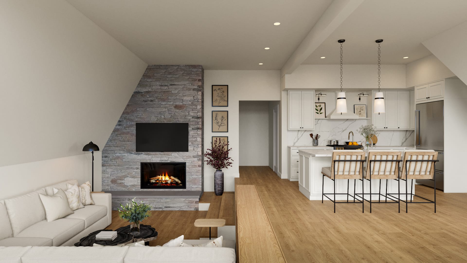 Before & After: Contemporary A-Frame Interior Design - Decorilla Online ...