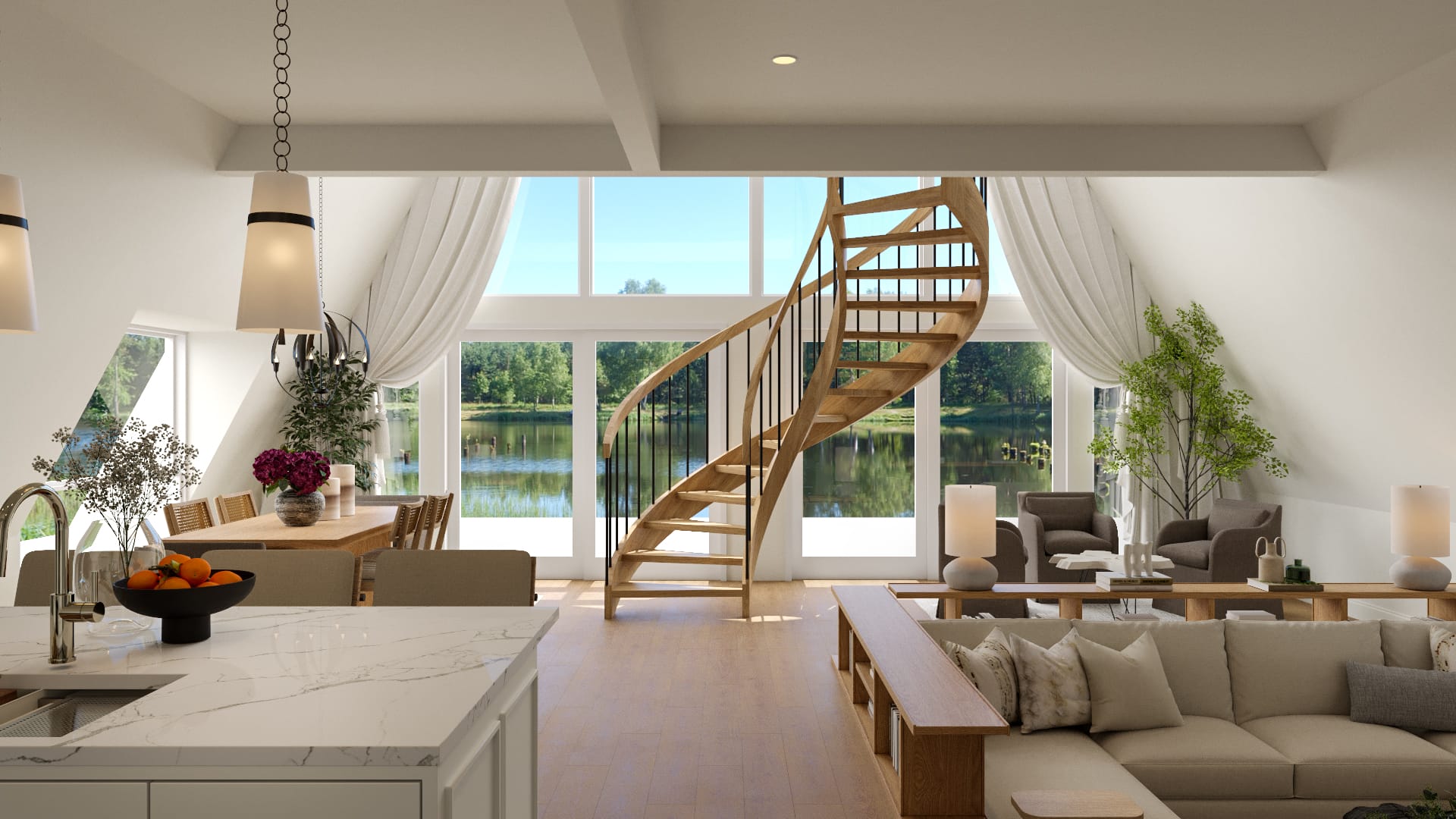 Before & After: Contemporary A-Frame Interior Design - Decorilla Online ...