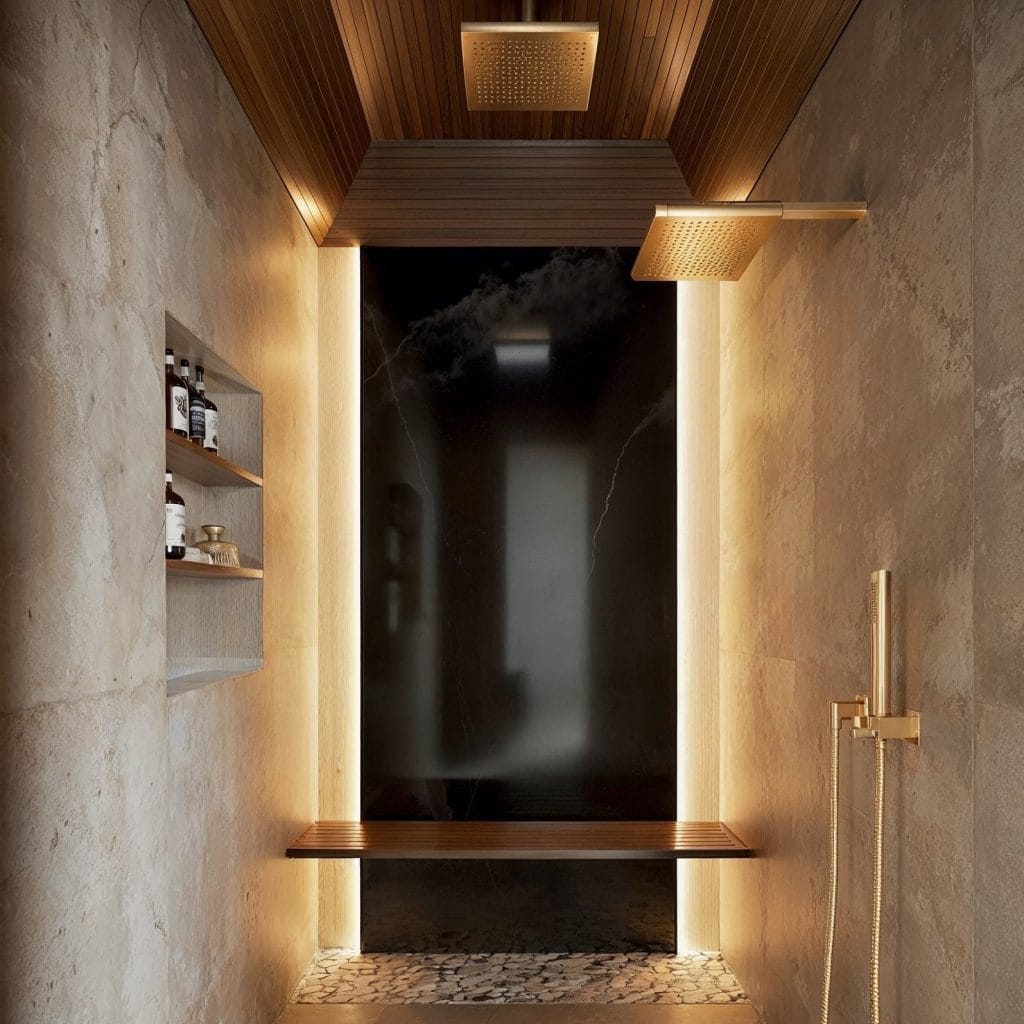 Bathroom trends 2026 in an interior by Decorilla designer, Jatnna M. 