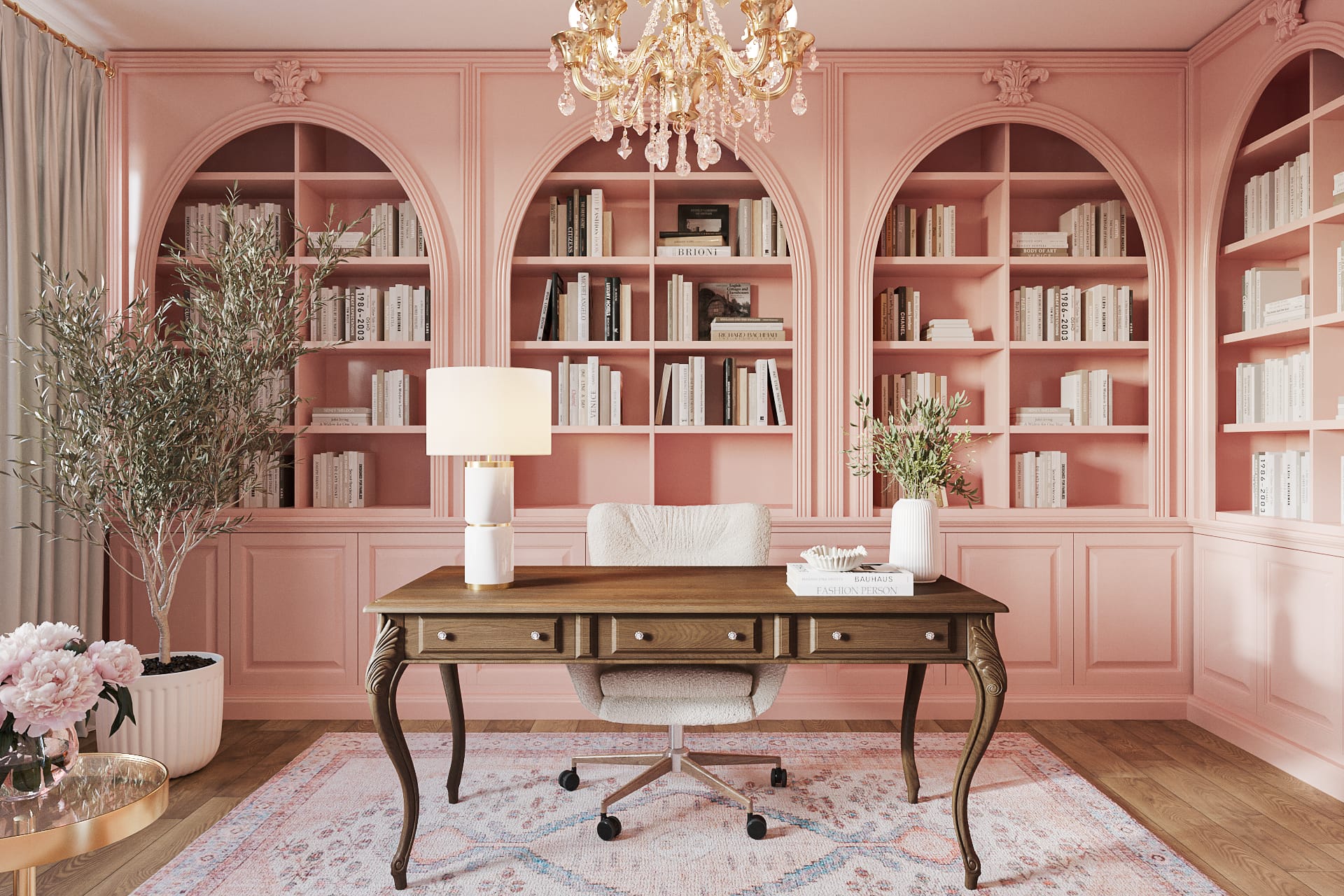 Before & After: French Interior Style for a Feminine Home Office