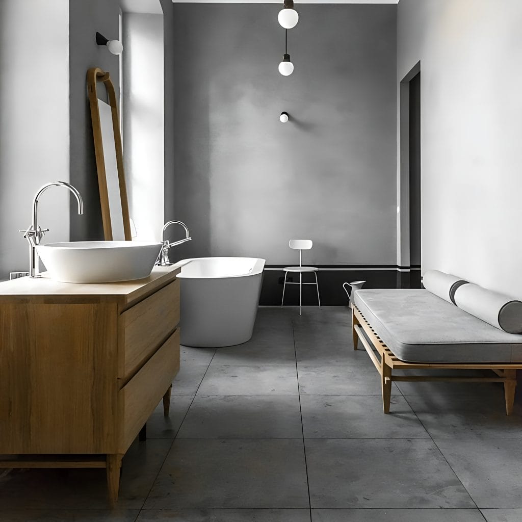 Bathroom trends 2026 in a transitional interior by Decorilla designer, Scott T.