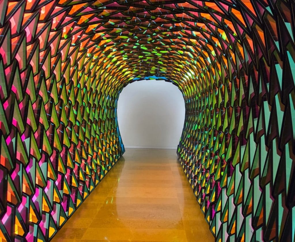 Artist: Olafur Eliasson Installation: Tunnel for Unfolding Time on display at the Hortensia Herrero Art Center