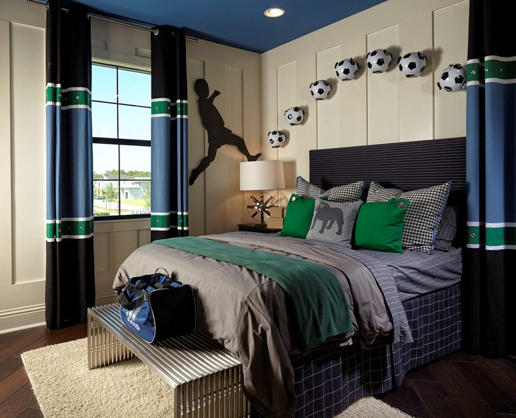 Eclectic boys bedroom decor by DECORILLA designer, Kristin W.