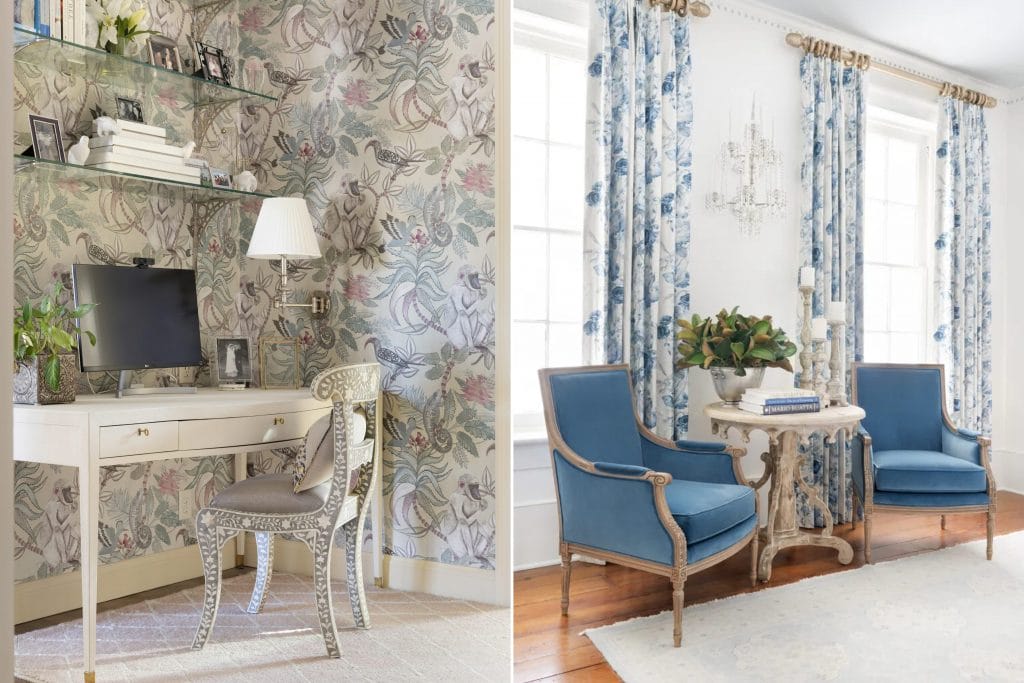 feminine home decor by DECORILLA designers, Lacey H. (left) and Lauren L. (right)