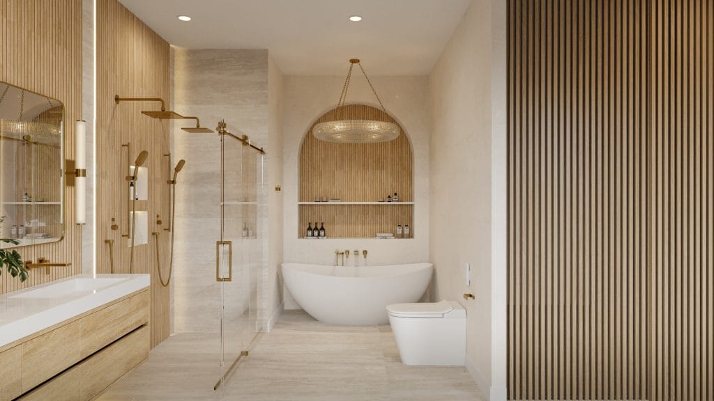 High-end bathroom remodel by Decorilla