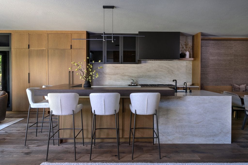 Kitchen cabinet color trends in a kitchen by Decorilla designer, Danielle E.