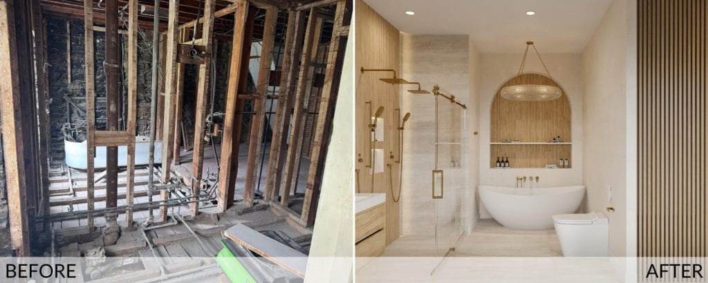 Luxury bathroom remodel before and after design by Decorilla