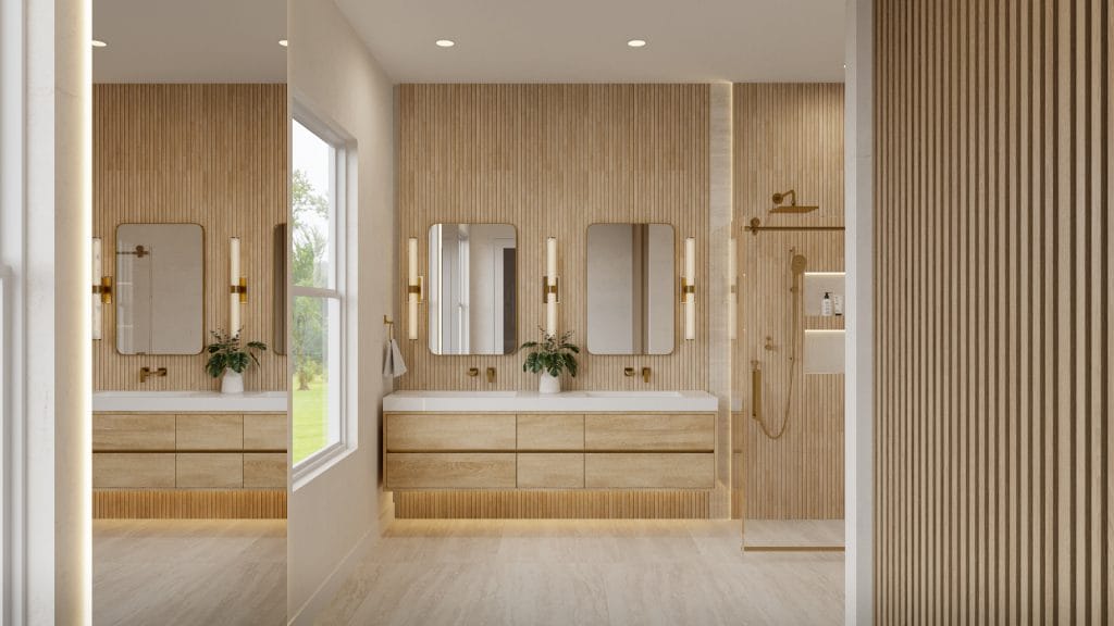 Luxury bathroom remodel by Decorilla