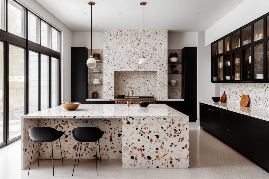 Mid-century modern kitchen countertop materials by DECORILLA