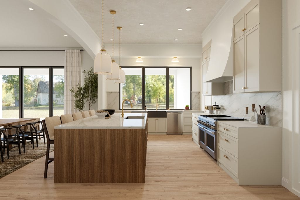 Modern Tudor house kitchen interior design by Decorilla