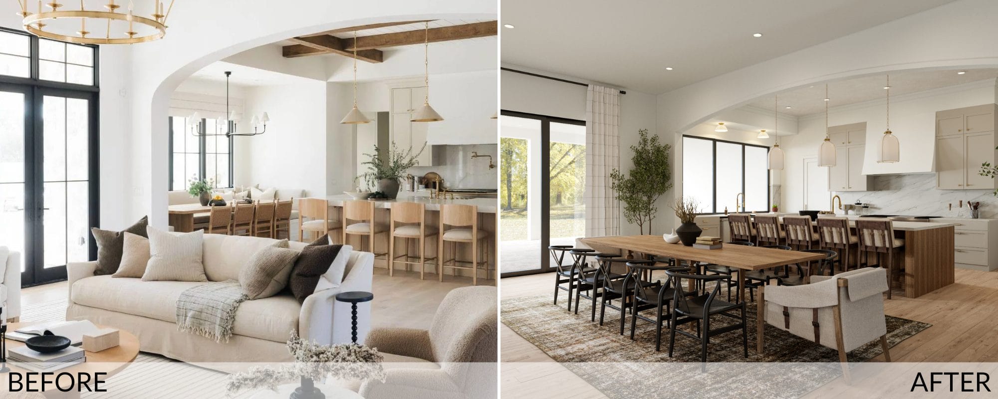 Before & After: Modern Tudor House Interior - Decorilla Online Interior ...