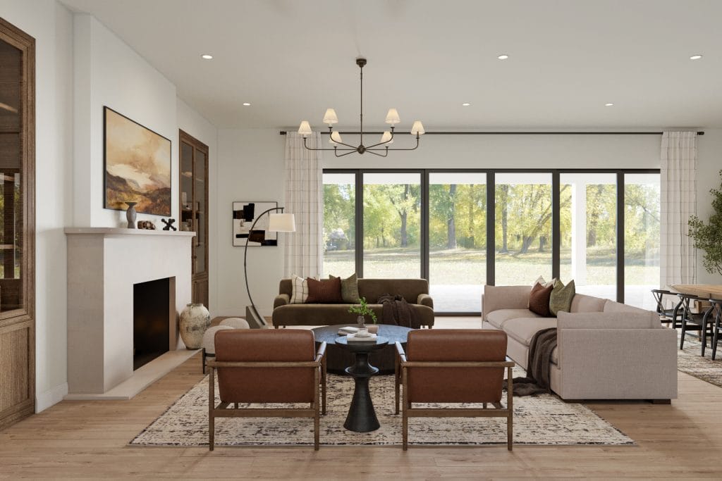 Modern Tudor living room by Decorilla