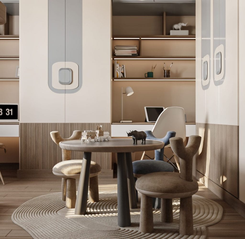 Modern boy bedroom design by Decorilla designer Helal H.