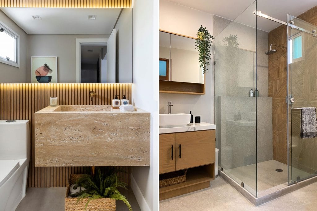 Modern high-end bathroom remodels by Decorilla designers, Karla A. and Elena F.