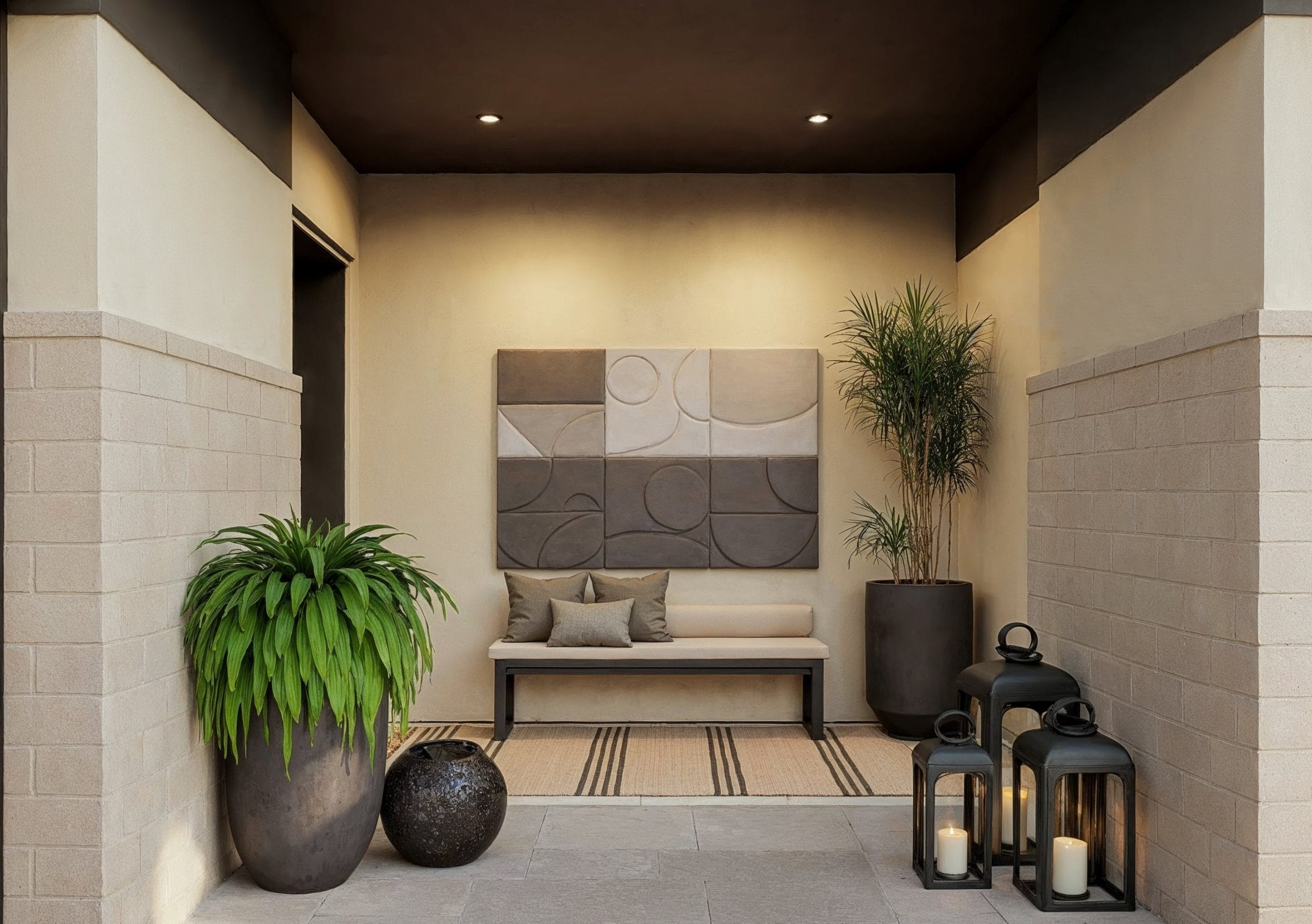 Before & After: Organic Modern Outdoor Entryway Design