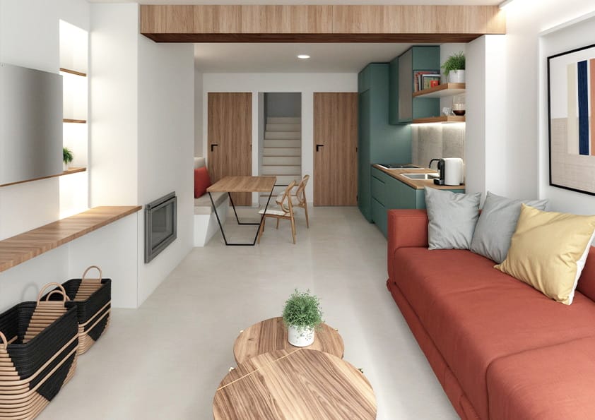 Open living by online interior designers in Spain - Diverso Interiorismo