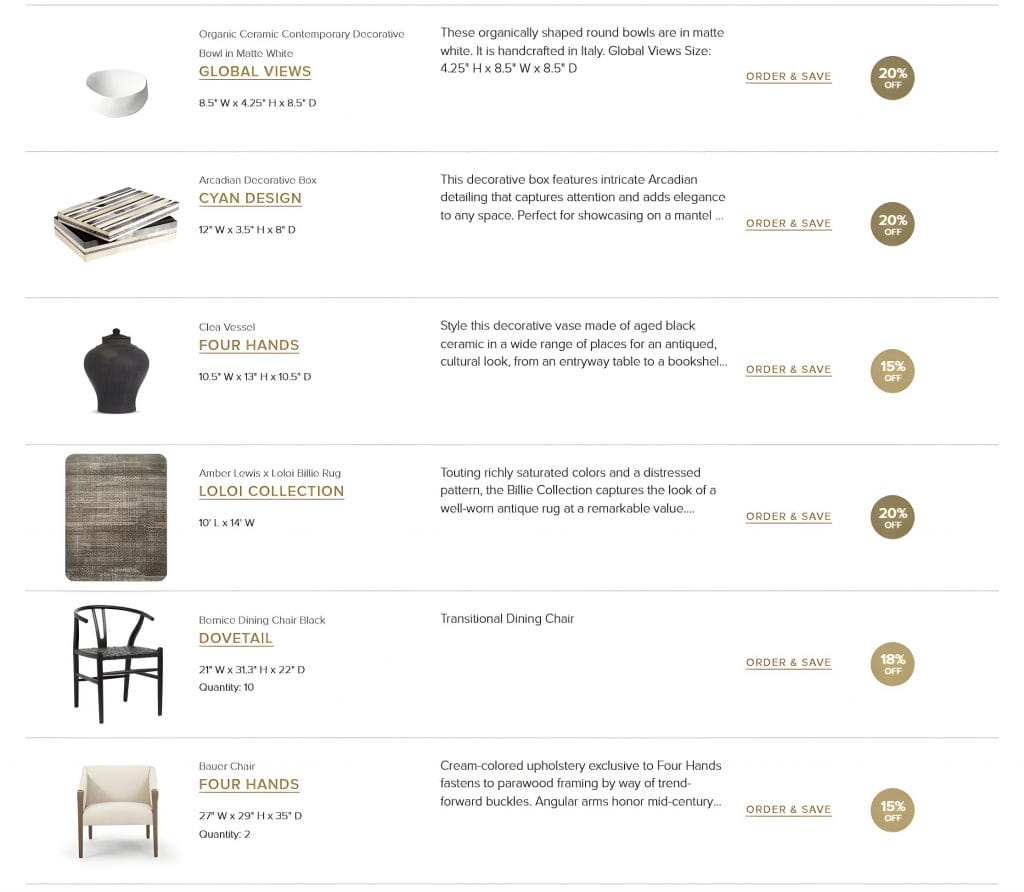 Shopping list by Decorilla