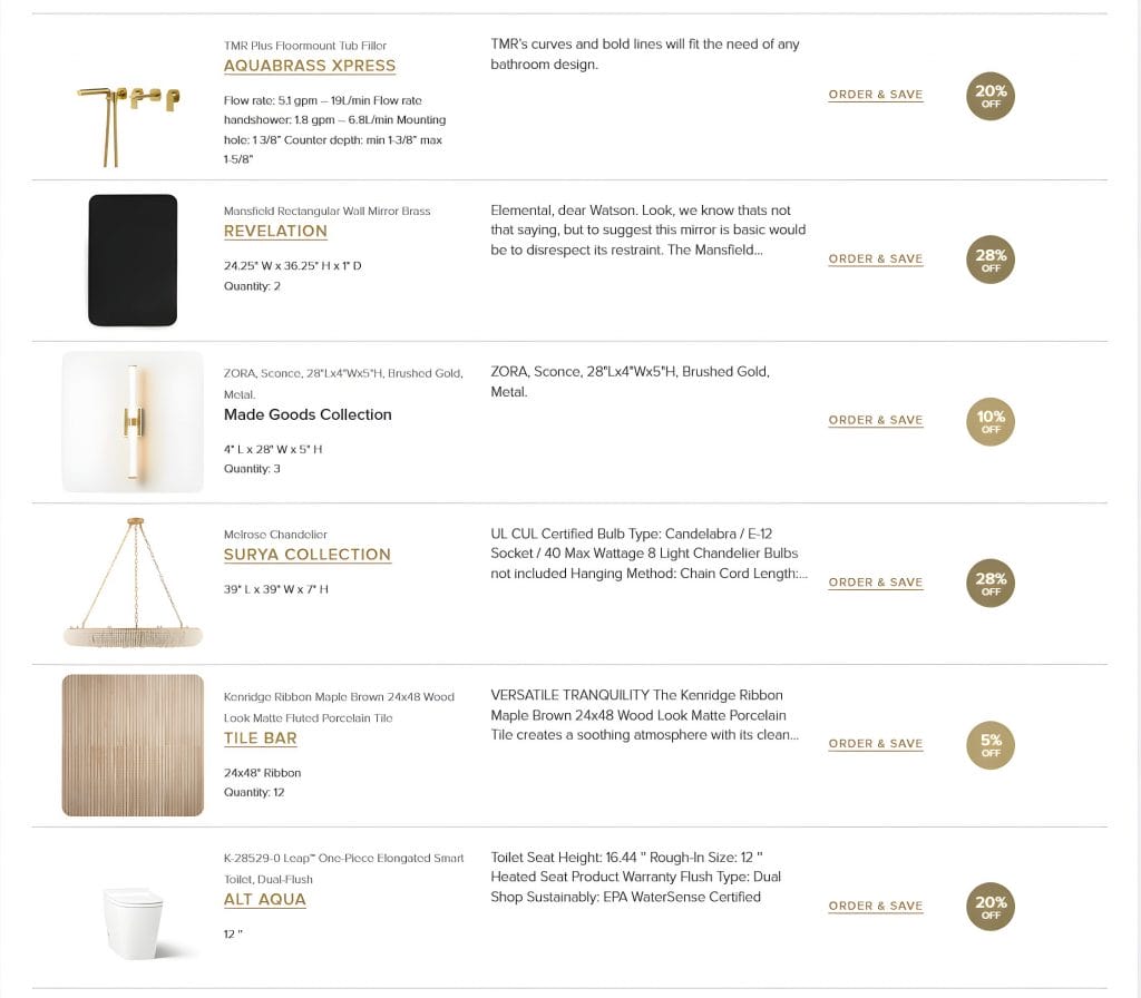 Shopping list by Decorilla