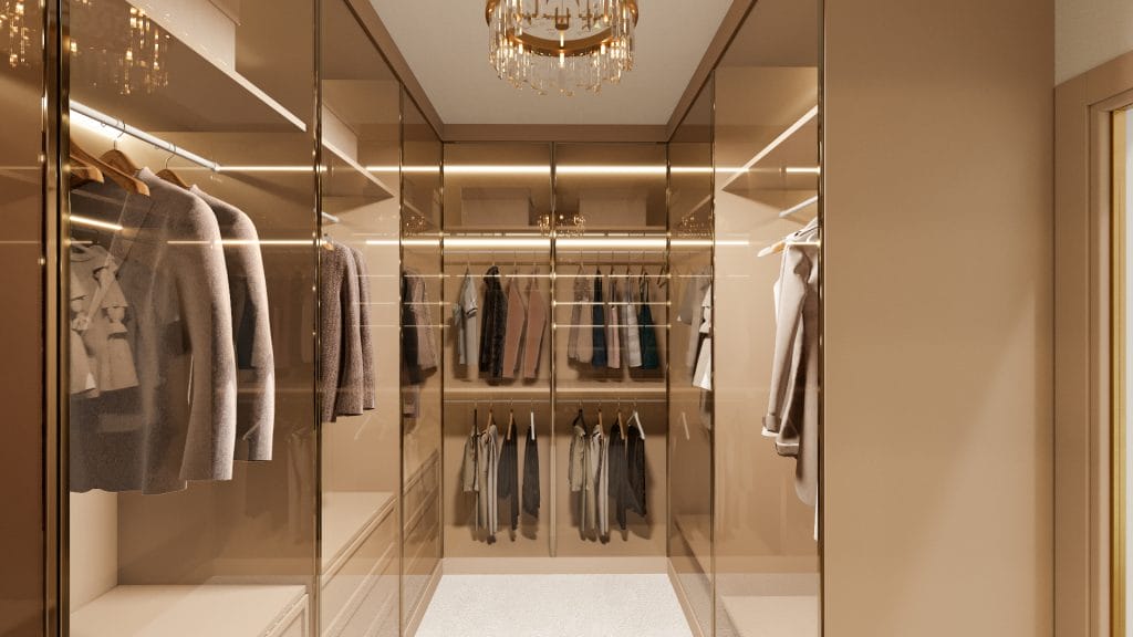 Her closet interior design by Decorilla