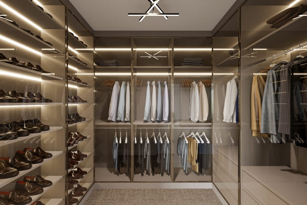 His and hers closets by Decorilla