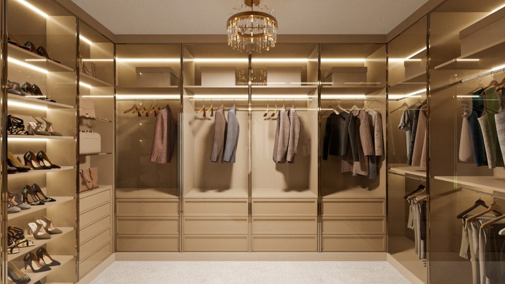 His and hers closets by Decorilla