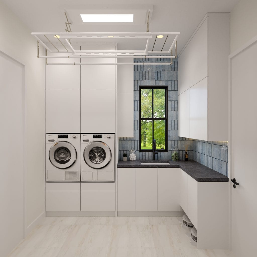 Laundry room interior design by Decorilla