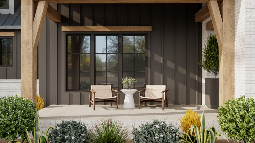 Modern farmhouse porch by Decorilla