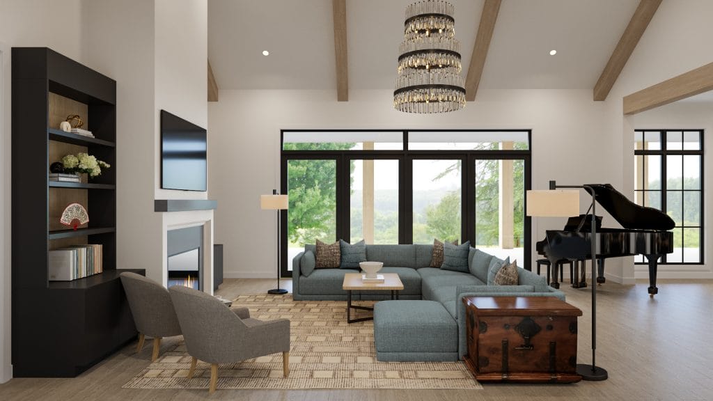 Modern new construction interior design by Decorilla