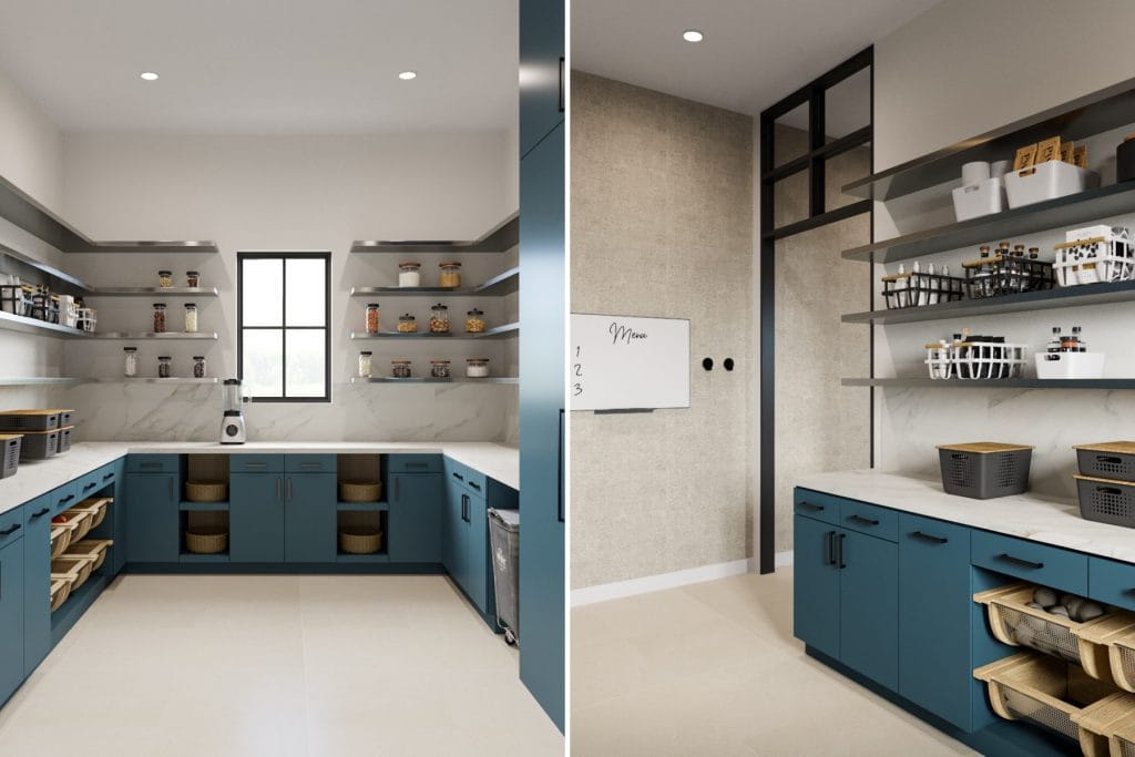 New construction interior design of a pantry by Decorilla