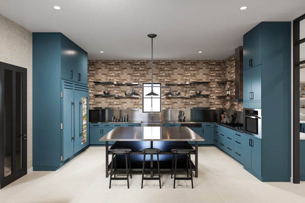 New construction interior design of a second kitchen by Decorilla