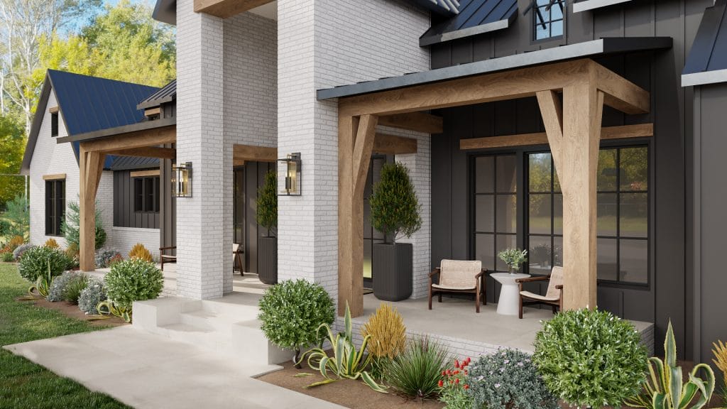 Porch design by Decorilla