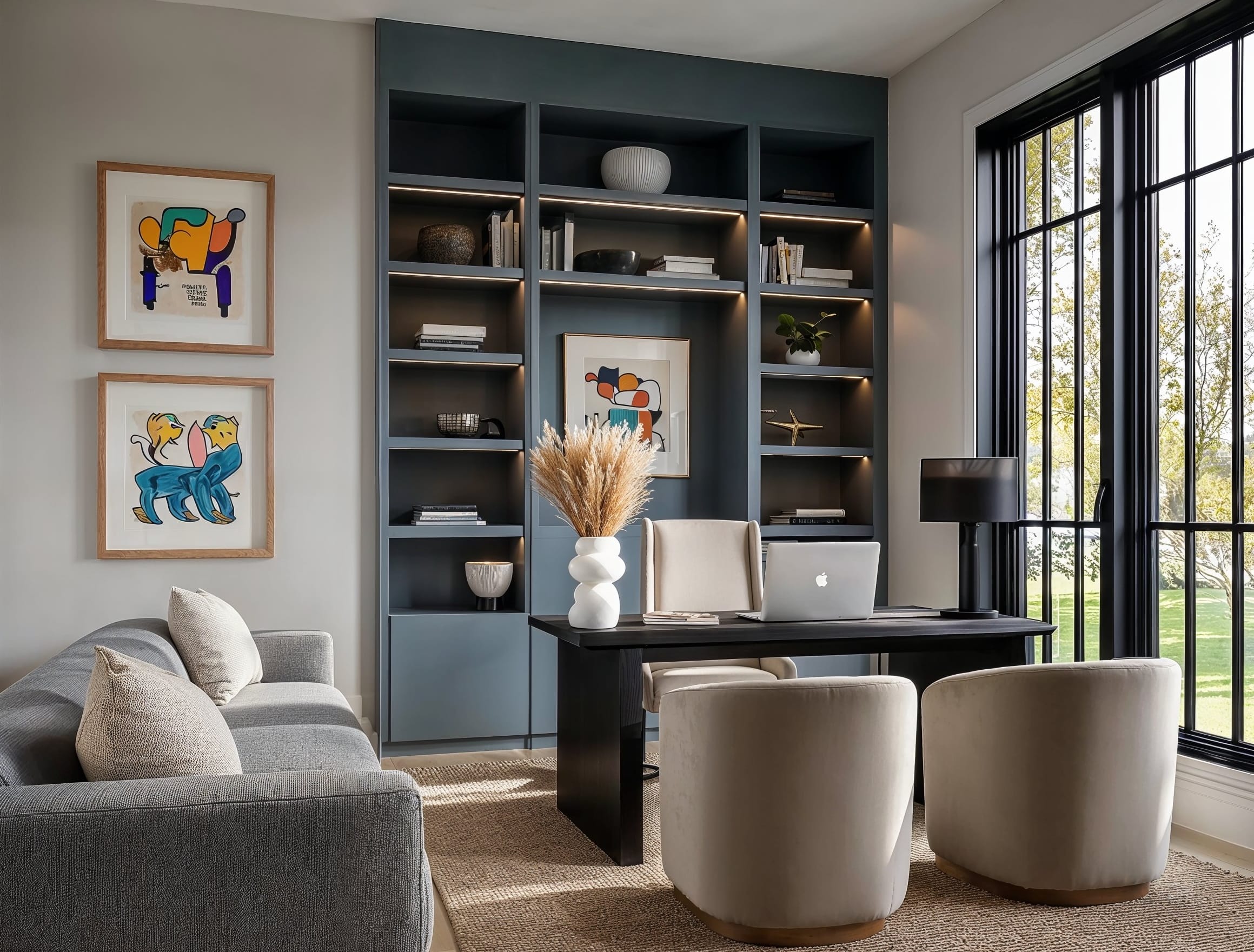 Productive home office before and after, by Decorilla