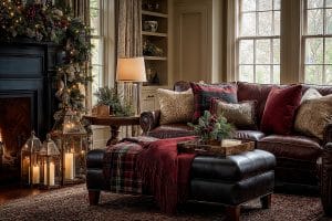 Ralph Lauren Christmas vibes in a living room by Decorilla