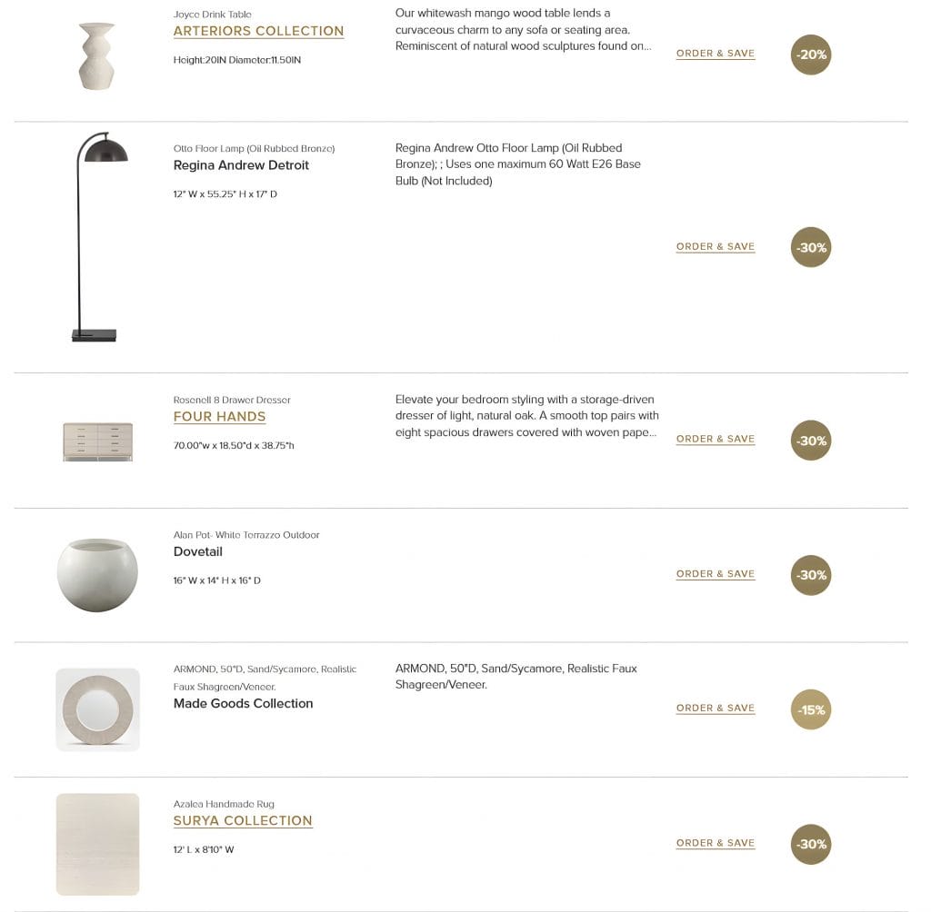 Shopping list by Decorilla